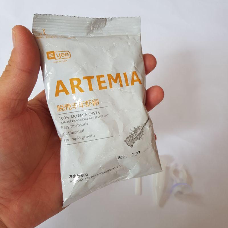 Artemia sấy khô hộp 150ml - Artimia sinh khối thức ăn tươi cho cá cảnh -tặng kèm ống cho ăn nhỏ giọt