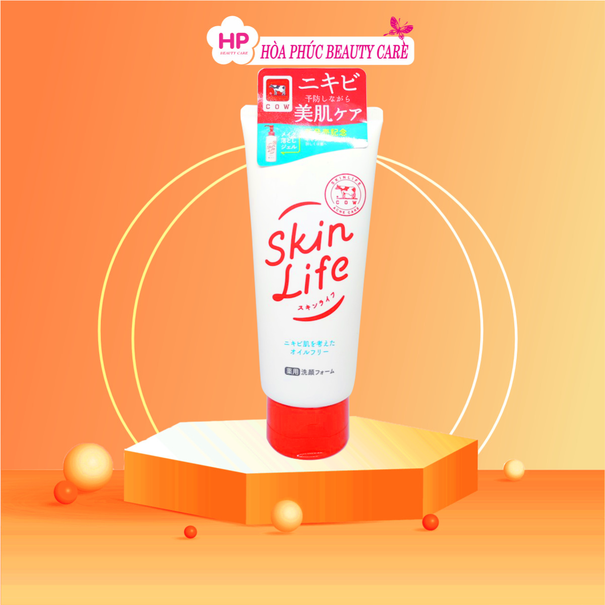 Sữa Rửa Mặt Cow Skinlife Facial Foam Ngừa Mụn Và Dưỡng Trắng Da 130g