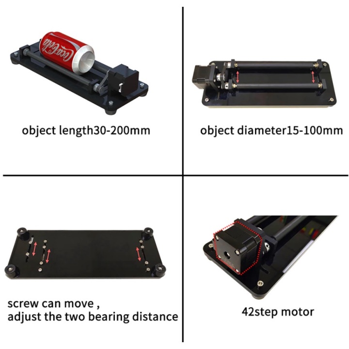 Bộ Nâng Cấp Trục Y Xoay Cho CNC, Máy Khắc Laser