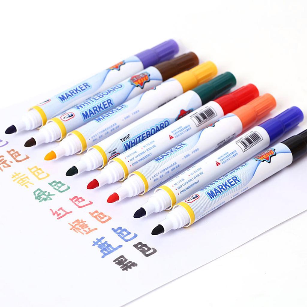 8x Whiteboard Marker Kids Markers Pen for Paper Glass Ceramic Painting