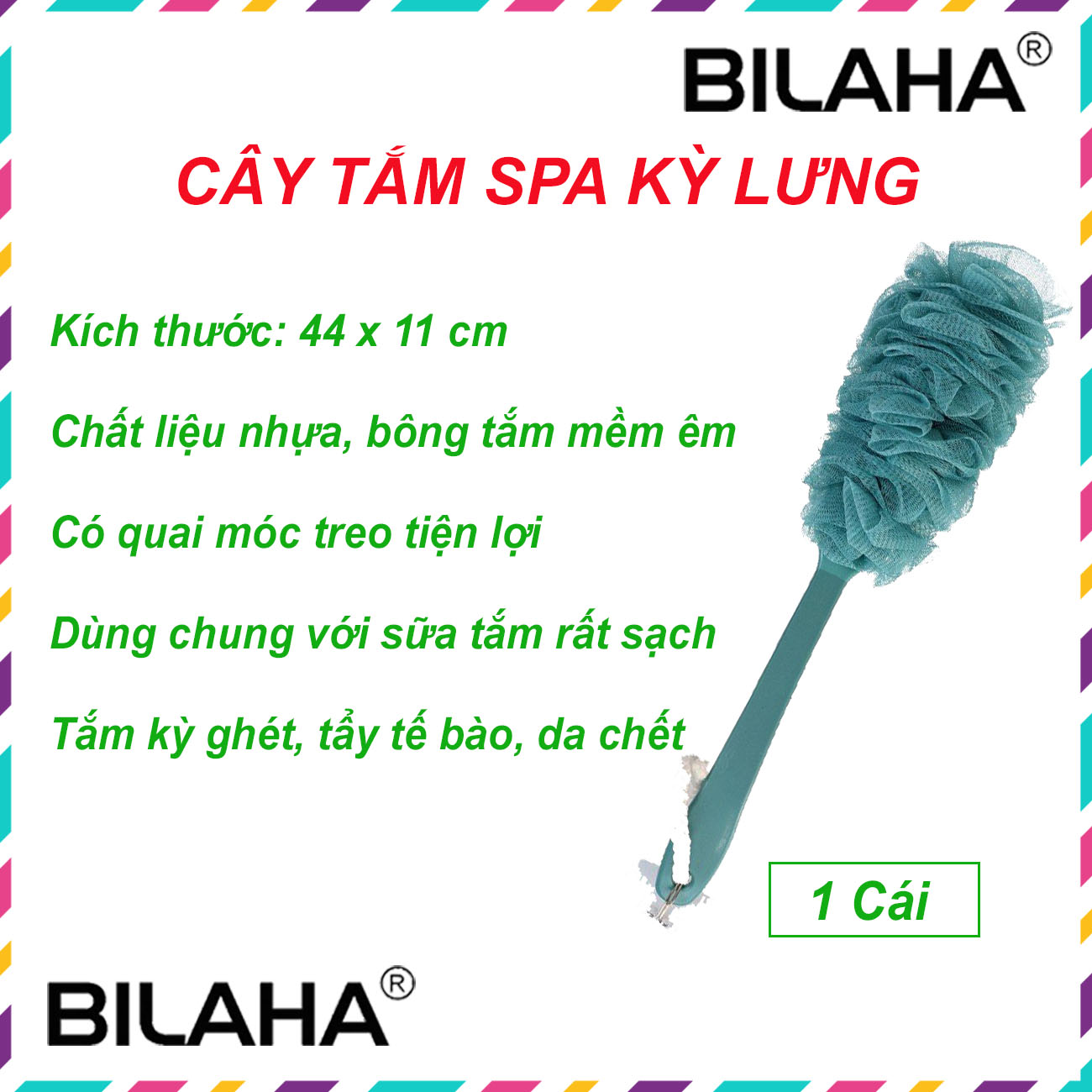 Cây Kỳ Lưng Cọ Tắm Spa Massage Tẩy Tế Bào Chết Loại Tốt - MASA1029