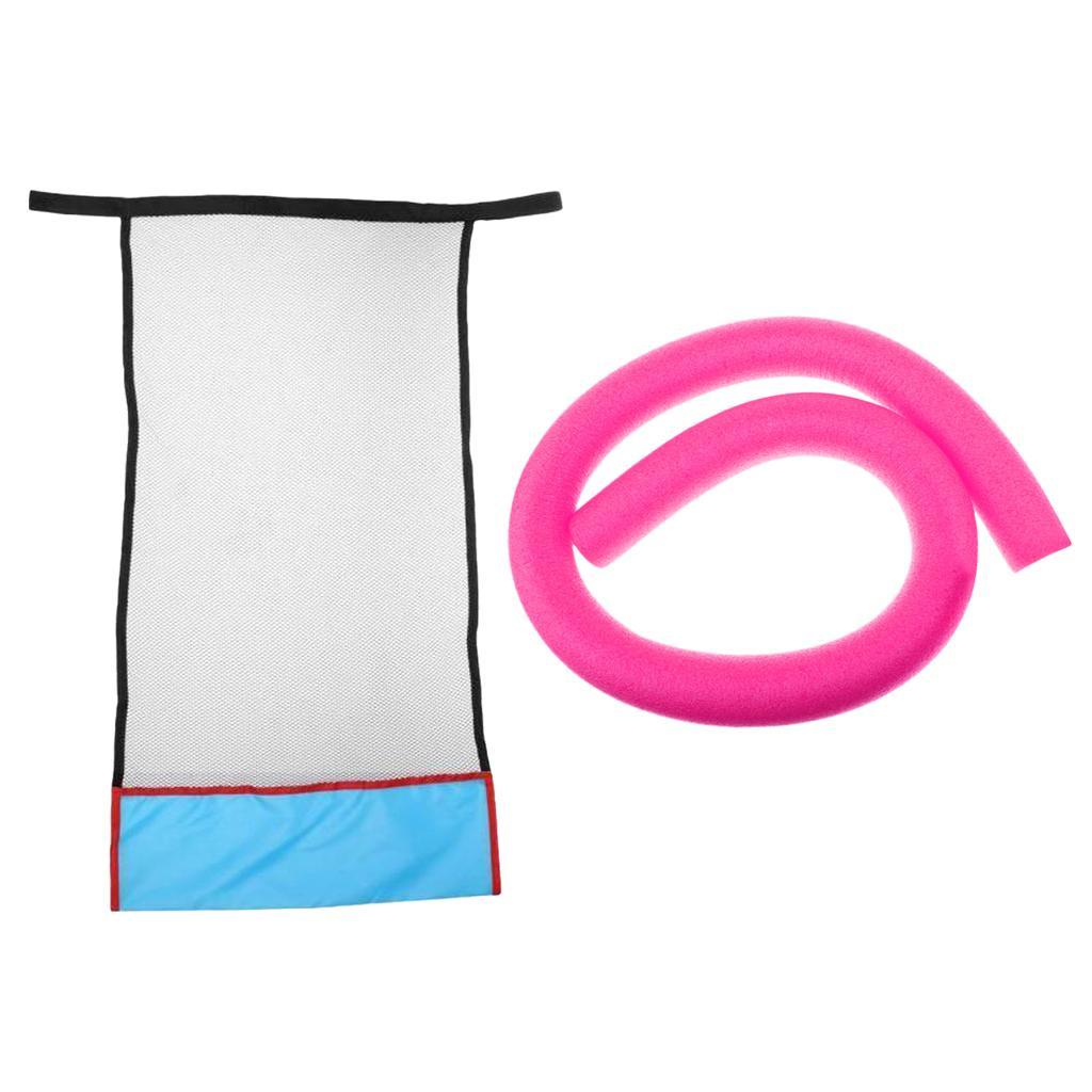 Hollow Foam Floating Pool Noodle Sling Mesh Net Chair Swimming Seat