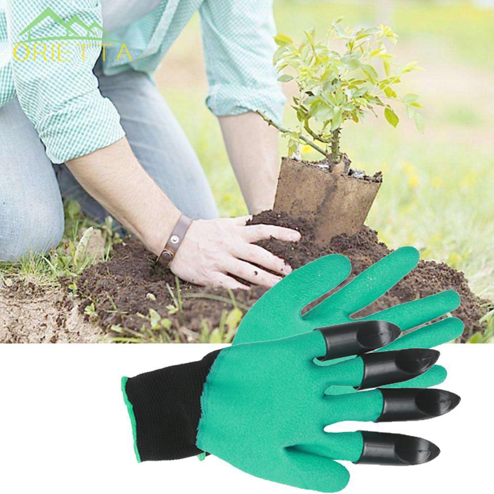 Găng tay làm vườn bằng cao su có móng nhọn đa dụng