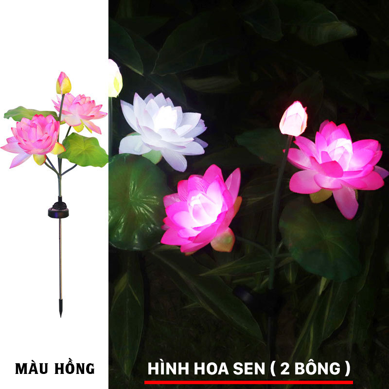 Đèn trang trí năng lượng mặt trời hoa sen, tích kiệm điện, bóng siêu sáng, chống thấm nước - DA3150