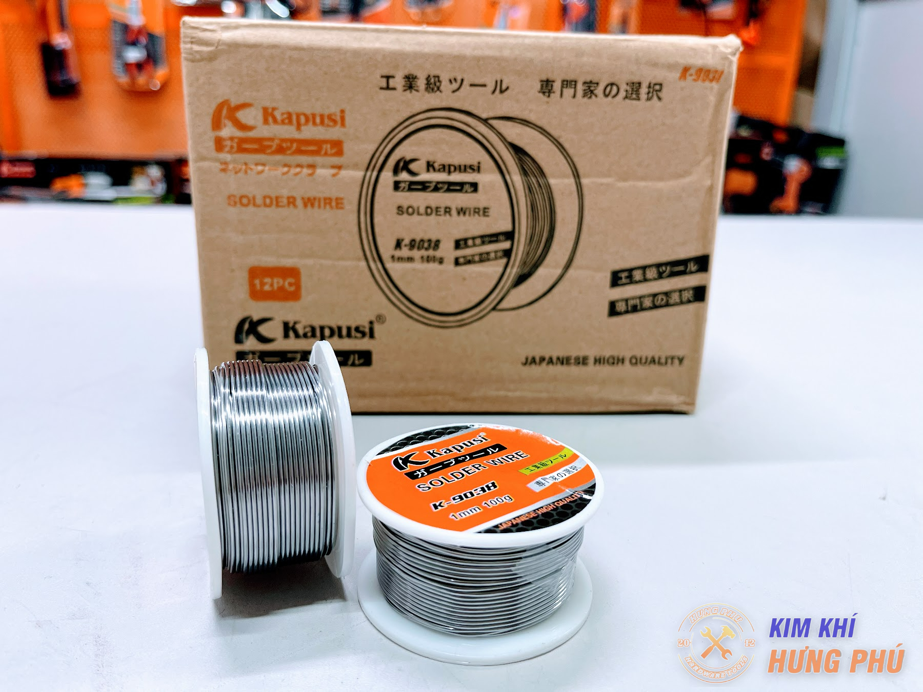 Cuộn thiếc hàn KAPUSI Japan K-9038, 1mm 100g thiếc hỗn hợp nhựa thông mau dính