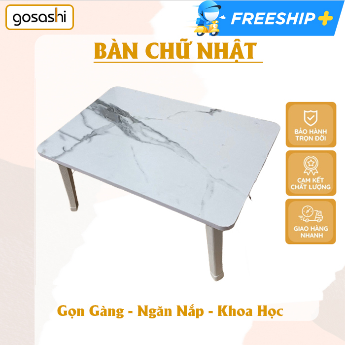 Bàn Học, Bàn Làm Việc Gấp Gọn Thông Minh, Chân Nhựa, Mặt Bàn Chống Nước, Nhiều Màu, Dễ Sử Dụng Thương Hiệu Gosashi-BHCNCN