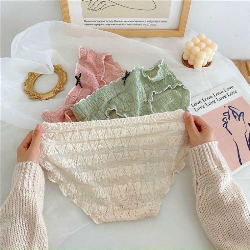 10 Quần lót cotton mềm phối ren #1715