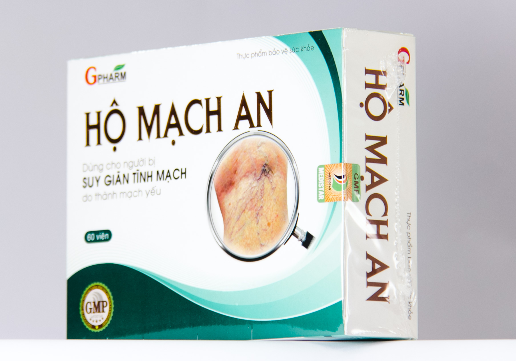 Thực phẩm bảo vệ sức khỏe Viên uống hỗ trợ trong các trường hợp suy giãn tĩnh mạch HỘ MẠCH AN Hộp 60 viên