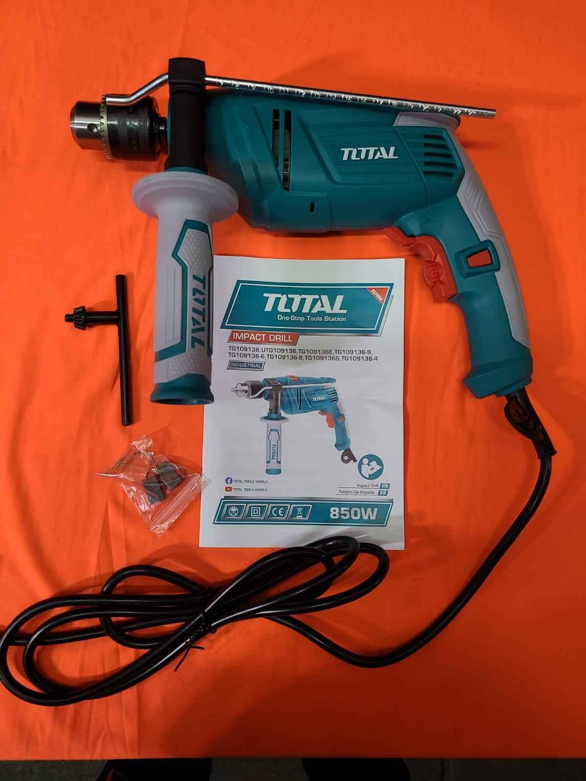 MÁY KHOAN BÚA 13MM 850W TOTAL TG109136E - HÀNG CHÍNH HÃNG