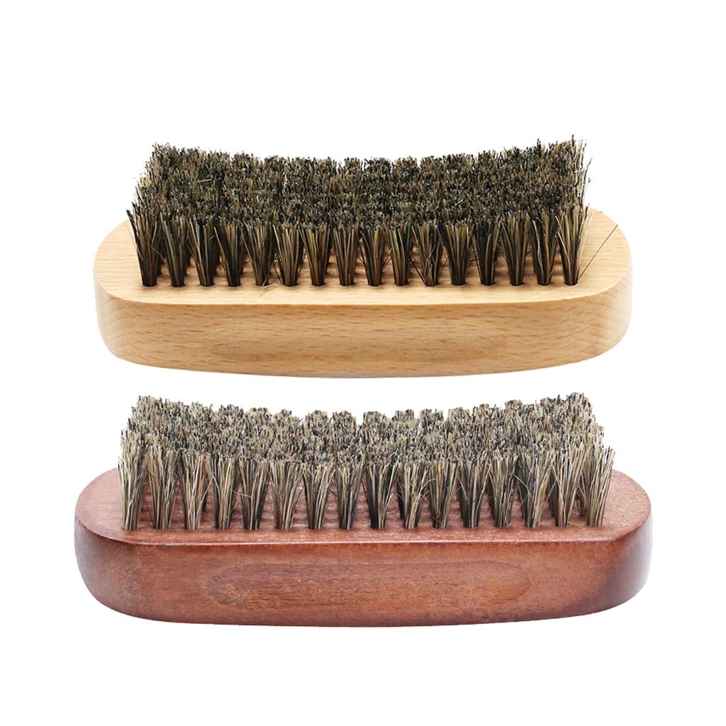 Beard Mustache Facial Hair Grooming Brush for Men Barber Wood