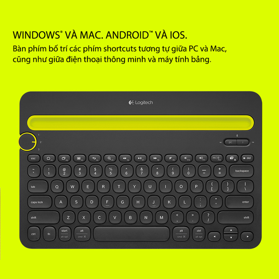 Bàn phím không dây Bluetooth Logitech K480 - Hàng chính hãng