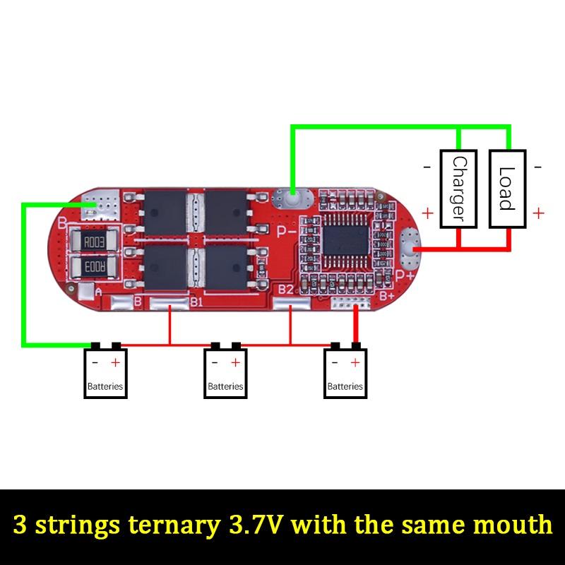 Mạch sạc 3S 20A pin 18650, bảo vệ quá dòng # linh kiện chất lượng