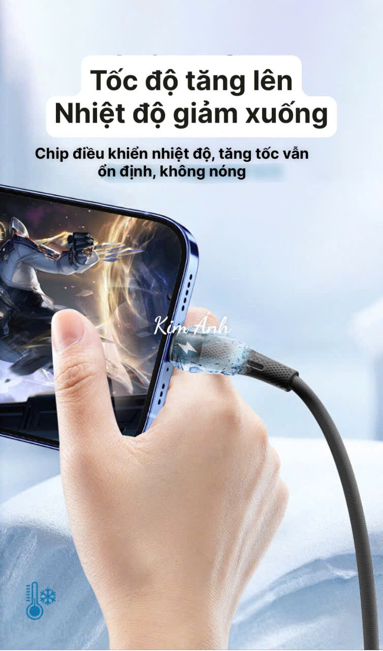 Dây sạc LI-TOP LX73 100W, chân cắm L, dây bọc lớp cao su mềm chống rách, đầu lưới SR chống uốn, hàng chính hãng