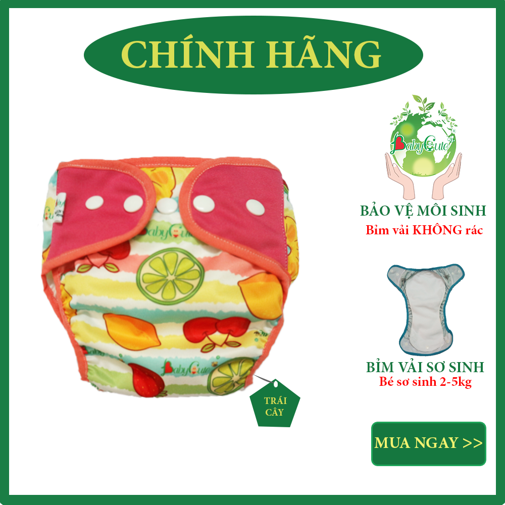 Combo 3 bộ tã vải Sơ sinh BabyCute size SS (2 - 5kg) - Giao mẫu ngẫu nhiên