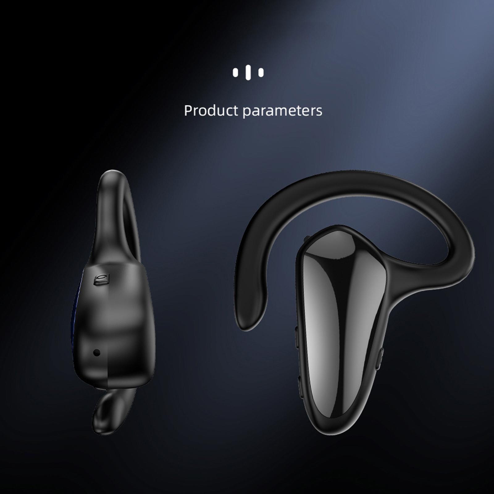 Air Conduction Headphone Durable with Mic for Driving Gym Hiking Black