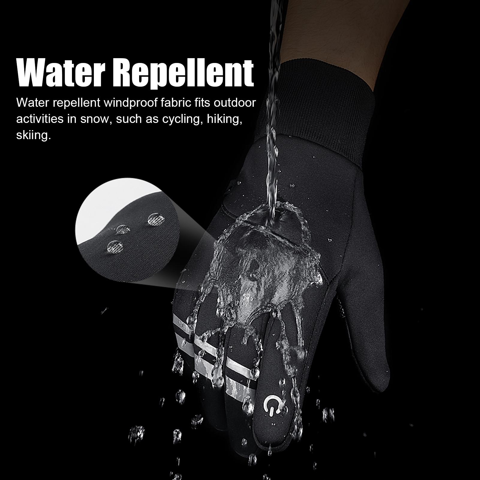 Găng tay ấm áp mùa đông vuốt được màn hình cảm ứng, lót lông cừu, không thấm nước