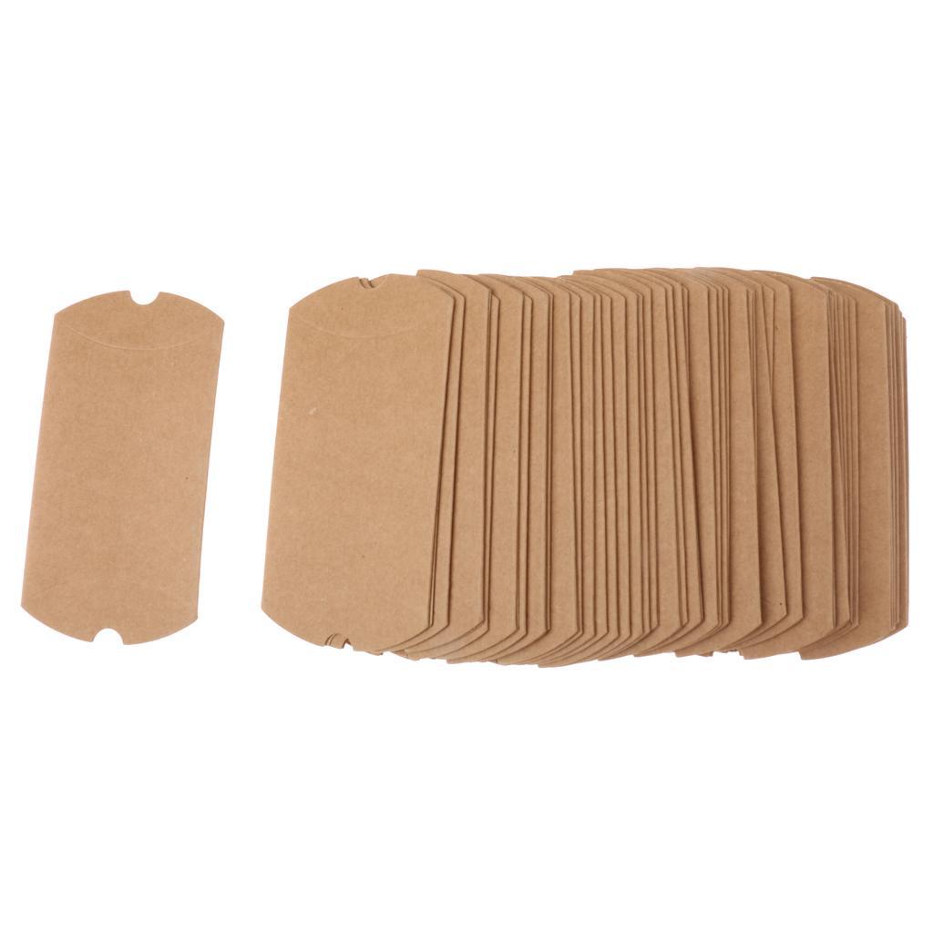Kraft Candy Pillow Boxes Gift Boxes Wedding Party Favor Pack of 50