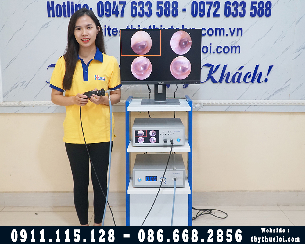 Máy Nội Soi Tai Mũi Họng FULL HD - FHD 180 - Hình Ảnh Sắc Nét Có Kèm Màn Hình Mini 7ich,Kèm 2 optic tùy chọn