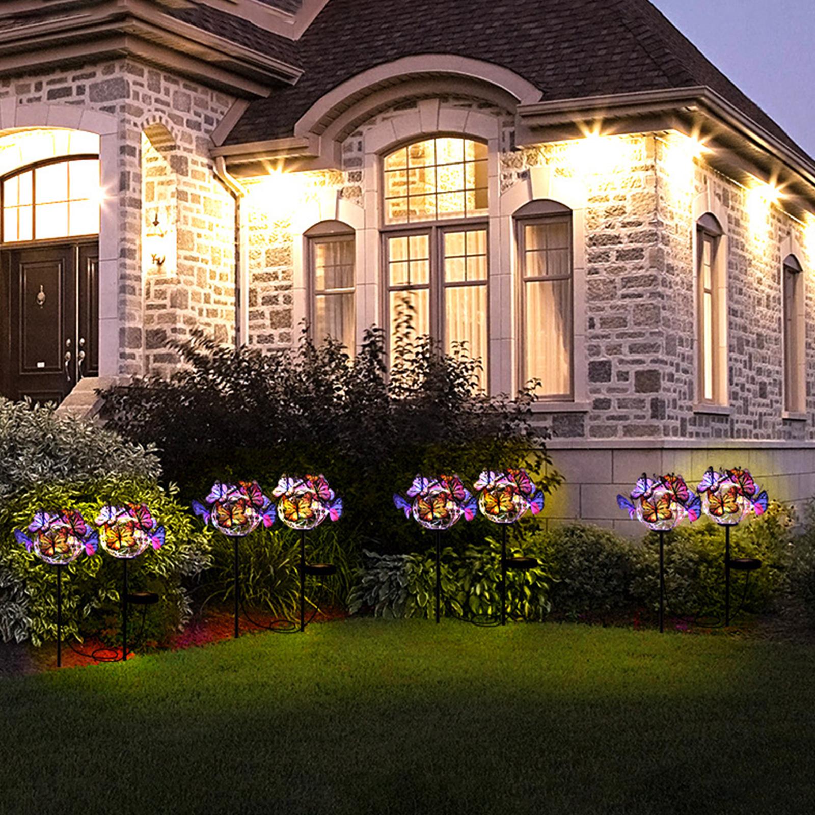 Set 2 Chùm Đèn Bướm Đèn Led Sân Vườn Năng Lượng Mặt Trời