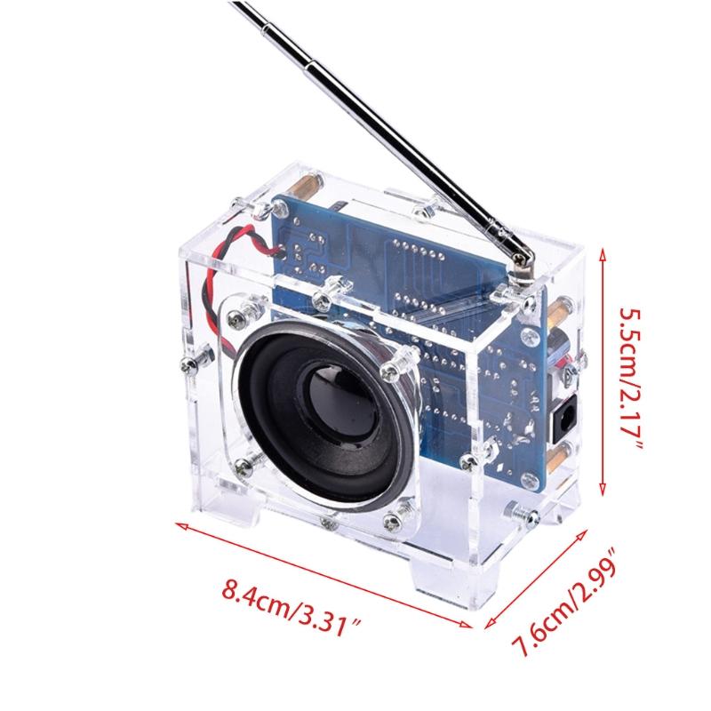 Bộ dụng cụ loa Bluetooth DIY DIY DIY Radio Kit Điện tử thành phần đào tạo hàn để giảng dạy các bộ phận lắp ráp Color: Radio with power