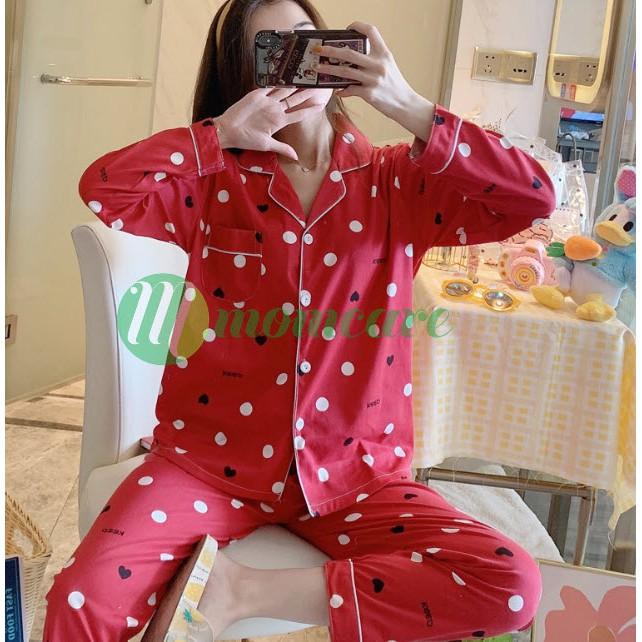 Bộ đồ ngủ nữ QUẢNG CHÂU cao cấp - Pijama nữ mặc nhà dài tay đẹp mềm mịn, dễ thương - Quần áo ngủ kiểu thời trang