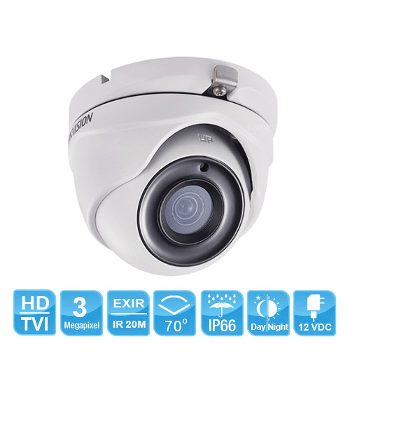 Camera HD-TVI Dome Hồng Ngoại 3MP HIKVISION DS-2CE56F1T-ITM- Hàng Chính Hãng