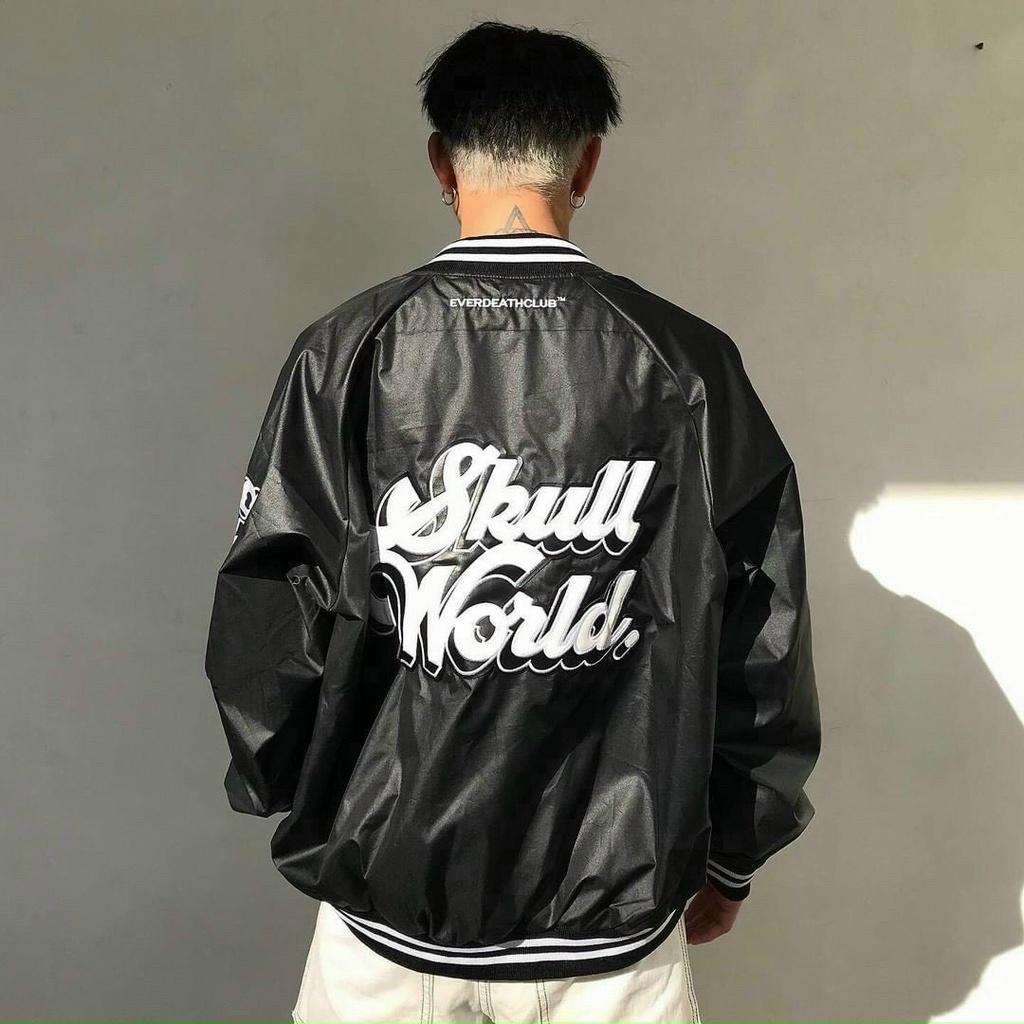 Áo khoác dù Bomber Phối Màu XBULL Áo khoác unisex Cổ Bo Dệt Unisex Nam Nữ Ulzzang ONEZ Hình Thật Cuối