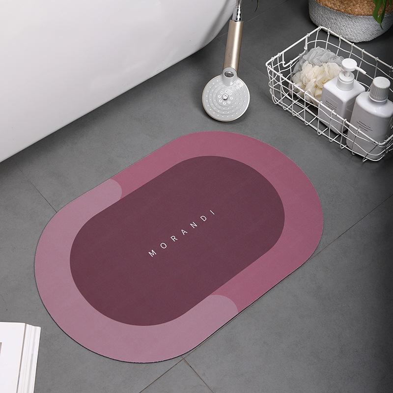 Thảm lau chân silicon , thảm lót sàn nhà hình bầu dục