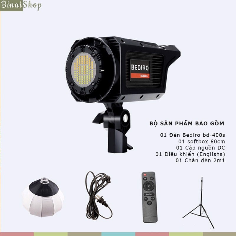 Bediro Bd-400s / YZ-888 - Bộ Đèn Ngàm Bowen Studio Giá Rẻ Cho Phòng Chụp Sản Phẩm, Quay Phim, Livestream (100W)