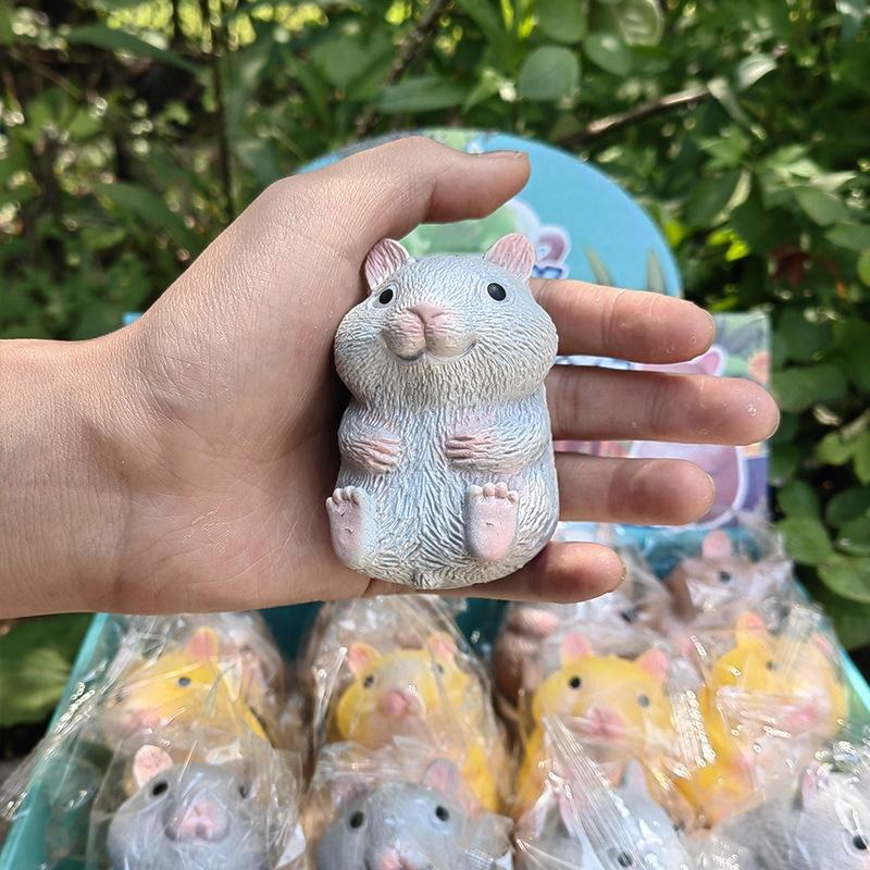 Squishy Mochi hình CHUỘT HAMSTER đồ chơi bóp tay mềm mịn dễ thương chân thực giảm stress co dãn đàn hồi ngộ nghĩnh