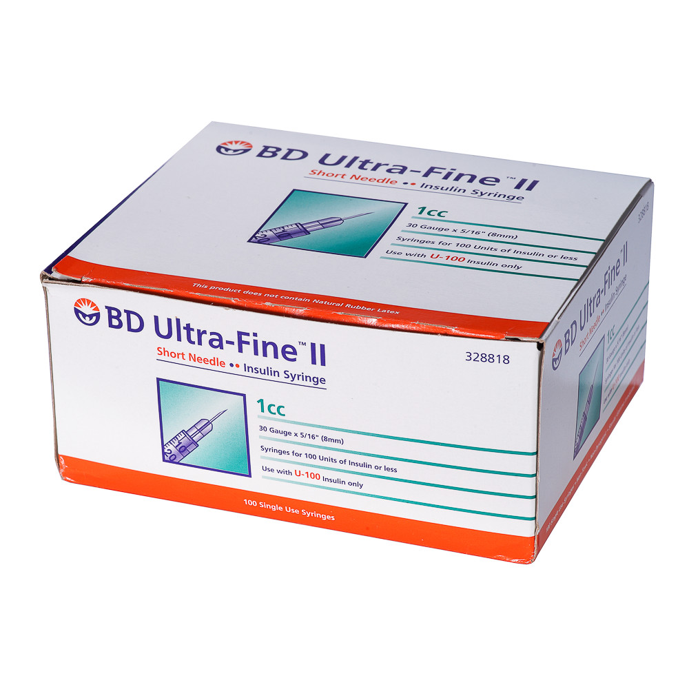 Bơm kim tiêm tiểu đường Insuline BD 1cc x 30G (Hộp) - hộp 100 cây