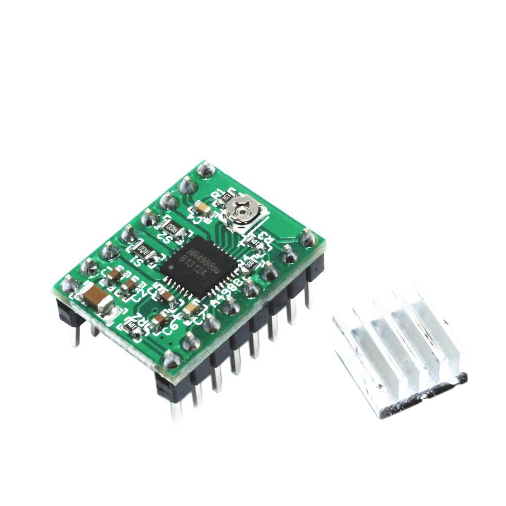 A4988 Stepper Motor Driver Module Board For 3D Printer CNC + Heat Sink Green