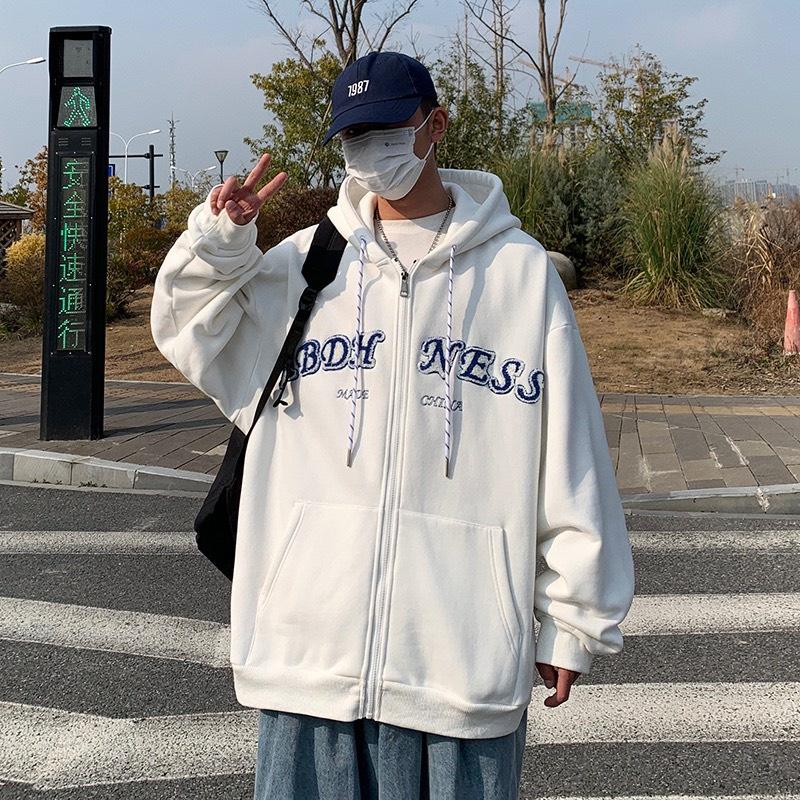 Áo khoác áo hoodie NESS nỉ bông form rộng unisex nam nữ