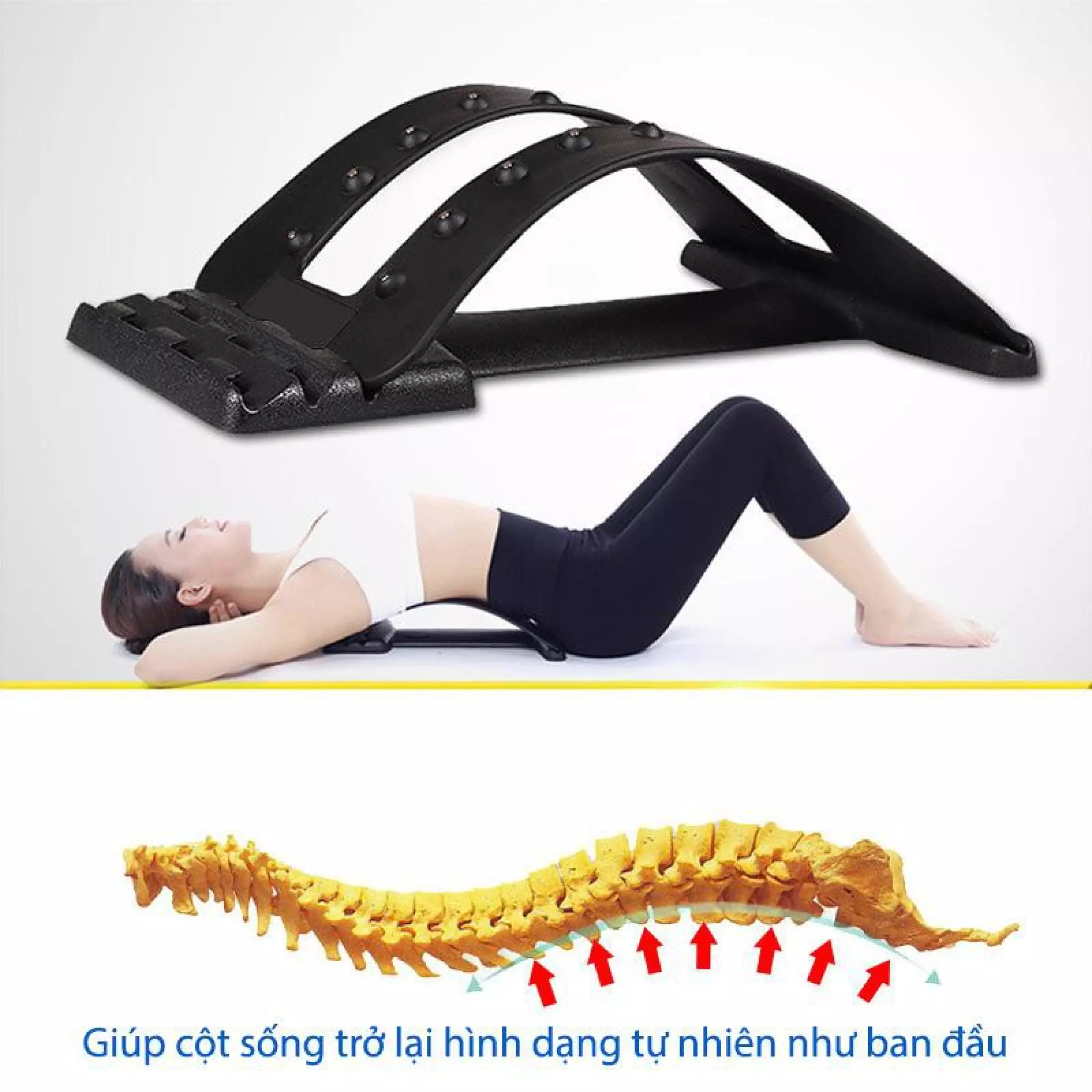 Dụng Cụ Massage Lưng - YOGA QG, Giúp Massage Giảm Đau Lưng, Massage Giảm Đau Cột Sống, Nắn Chỉnh Cột Sống, Chống Đau Thắt Lưng, Gù Lưng
