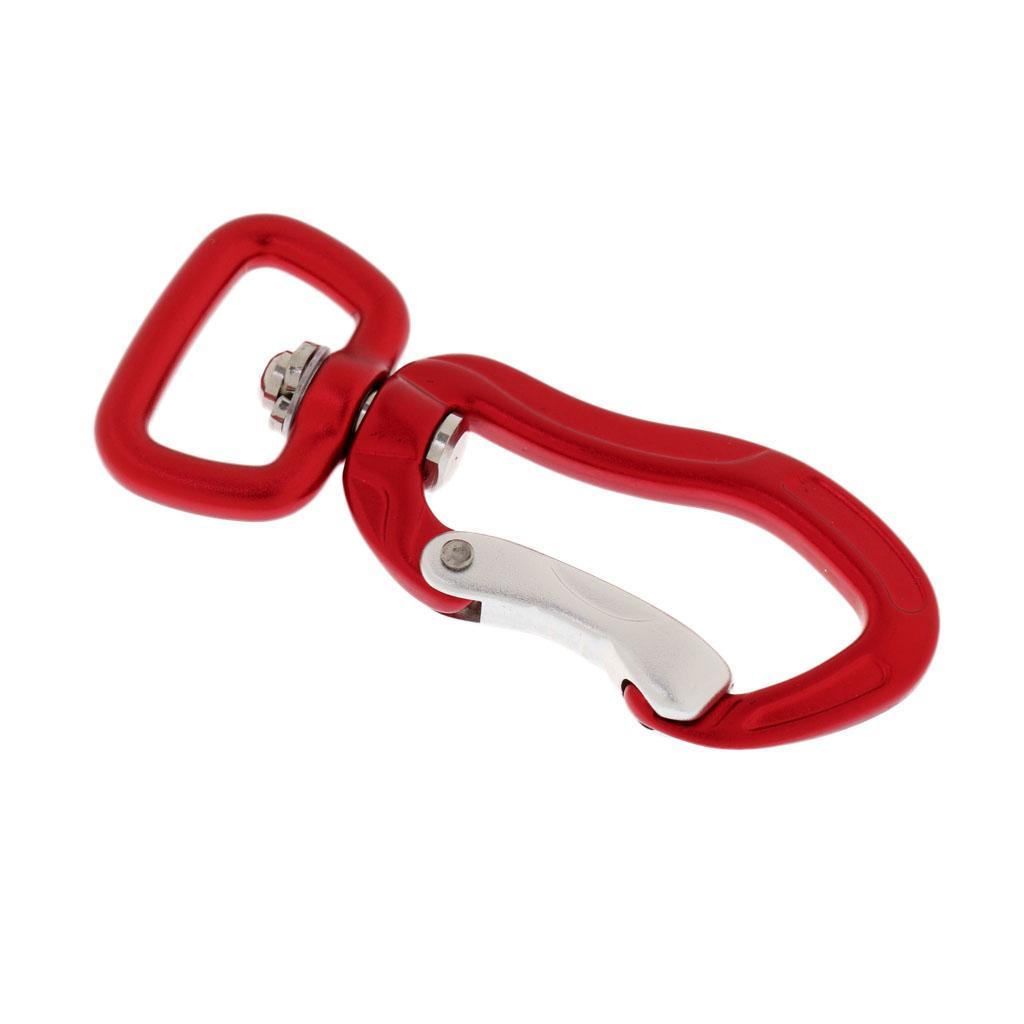 2pcs Aluminum Alloy Swivel Eye Snap Hook Carabiner Clip for Climbing, Camping, Hiking, Mountaineering or Backpack Hook, Keychain