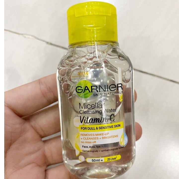 Nước Tẩy Trang Garnier Micellar Water Vitamin C 50ml mini bỏ túi