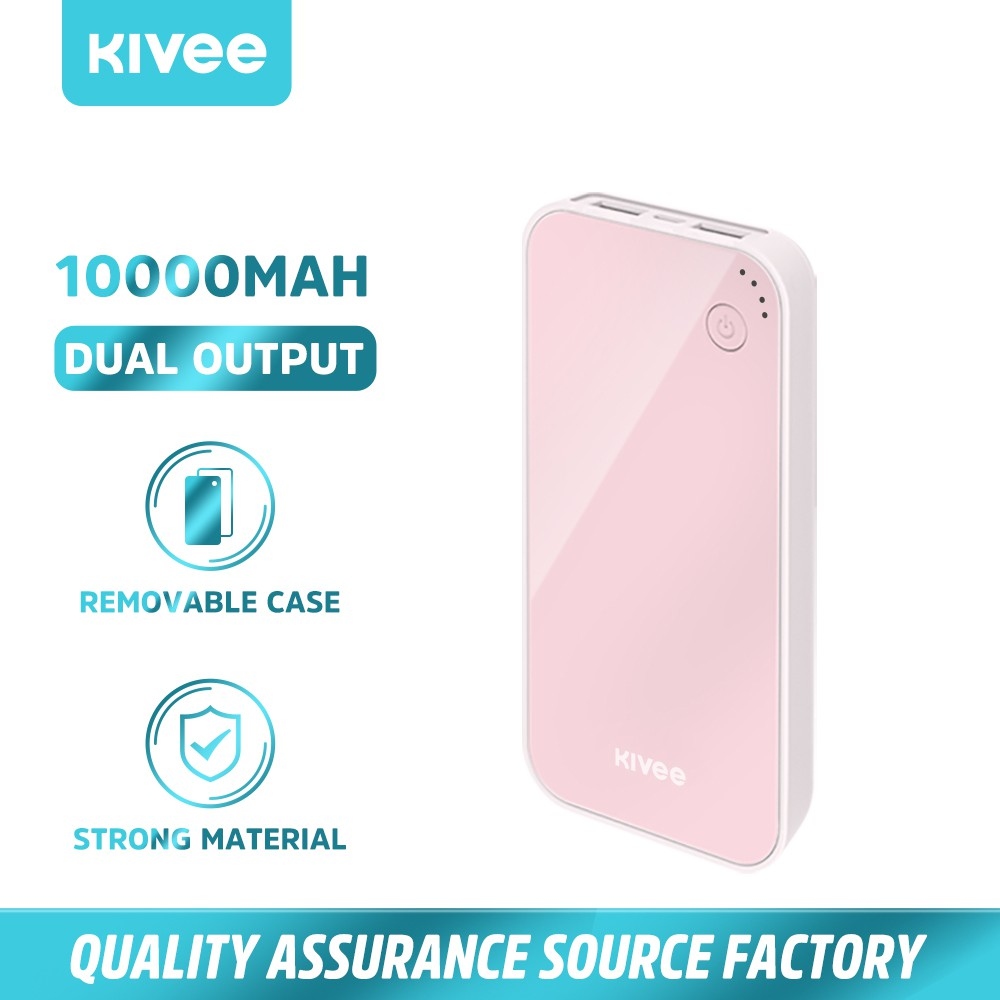 Sạc dự phòng Kivee PI11 10000mAh PD 20W Colorful Jelly hỗ trợ đầu ra USB kép với đèn báo nguồn LED