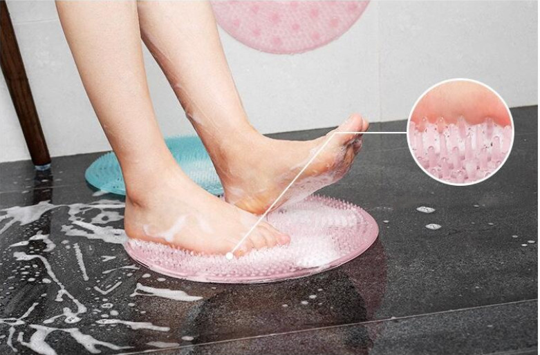 Tấm chà lưng hít chân không, chà gót chân vệ sinh cá nhân
