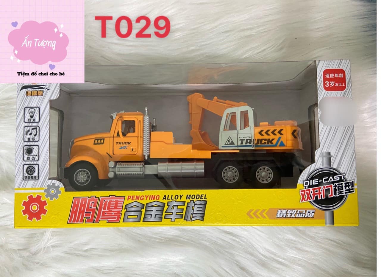 Đồ chơi mô hình xe công trường, xe tải đào xúc tỉ lệ 1:24