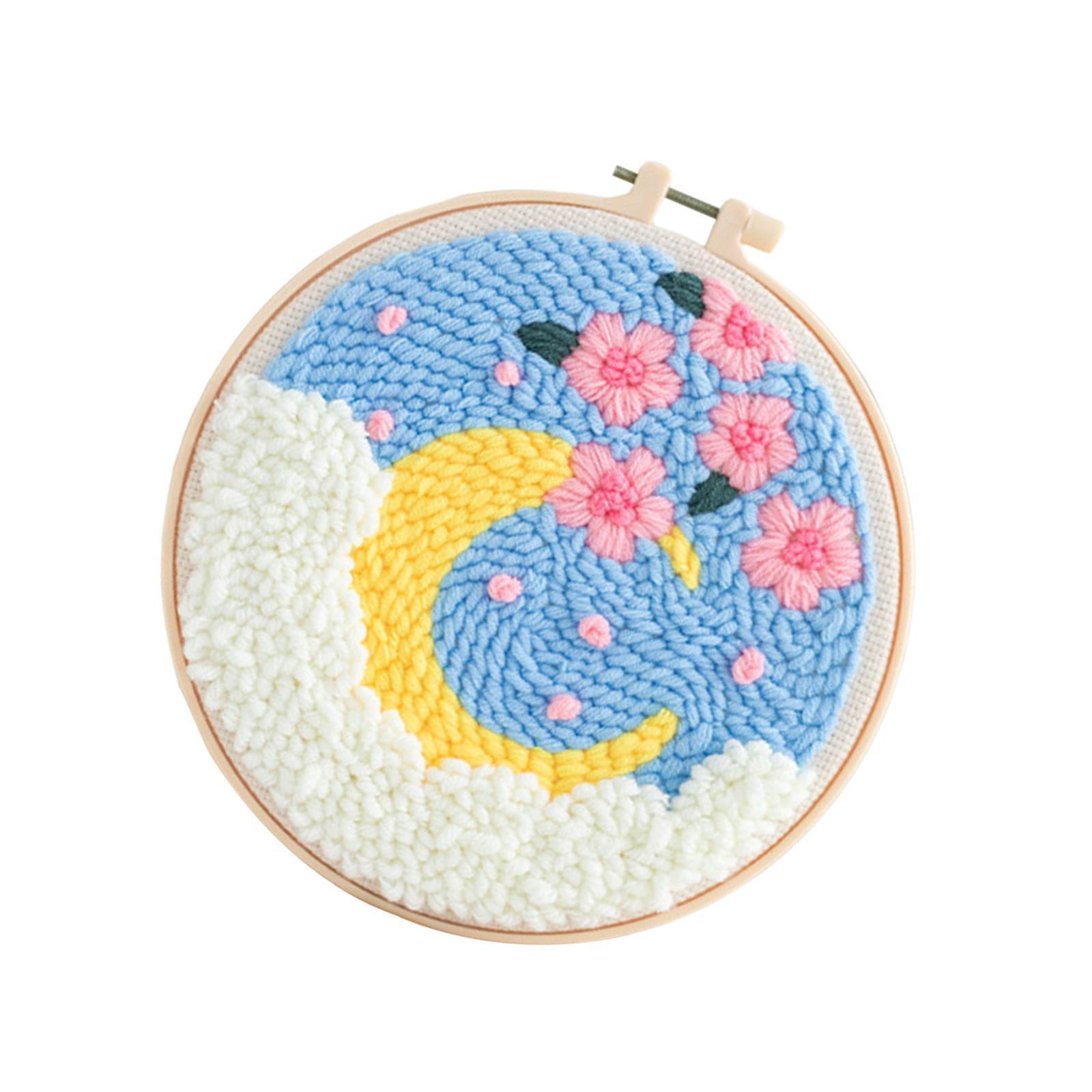 Punch Embroidery Starter Kits Punching Rug Making DIY Beginner