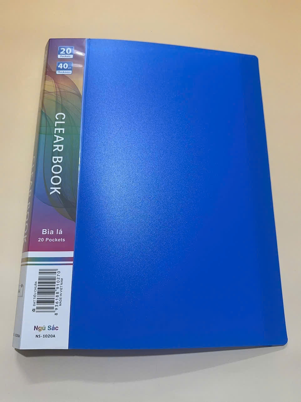 Bìa đựng hồ sơ 20 lá sức chứa 100 tờ A4 80gsm MÀU XANH (24x31x2,5cm)