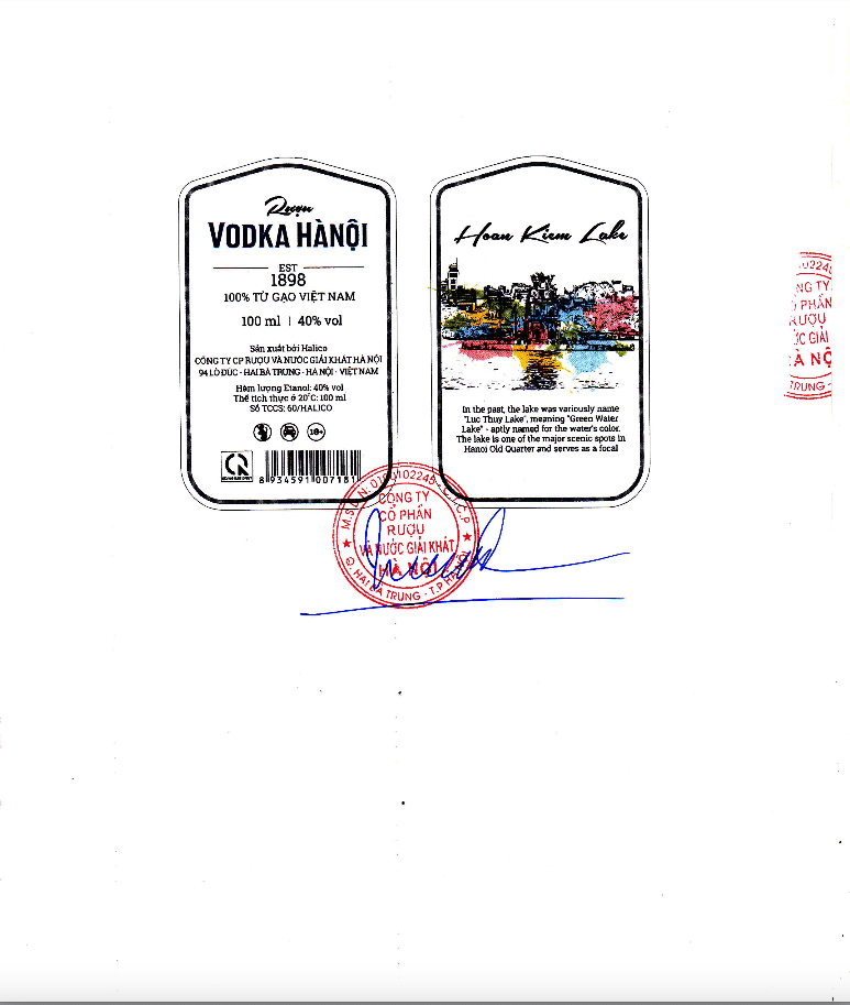 Rượu Vodka Collection HALICO nồng độ 40% chai 100ml kèm hộp