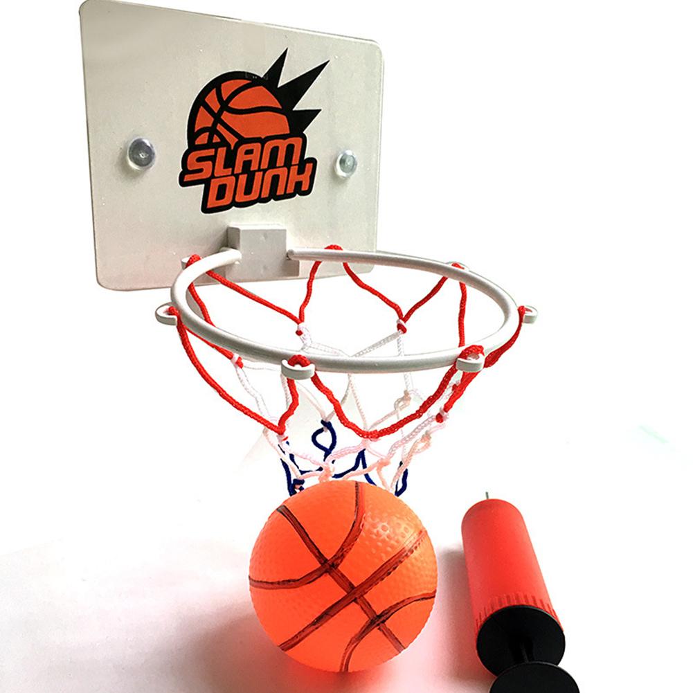 Bộ Hộp Bóng Rổ Mini Trẻ Em Trong Nhà Trò Chơi Đồ Chơi Trẻ Em Ván Sau Vòng Lưới Bóng Bảng Dễ Dàng An Toàn Tập Thể Dục Phụ Kiện Color: 2 set