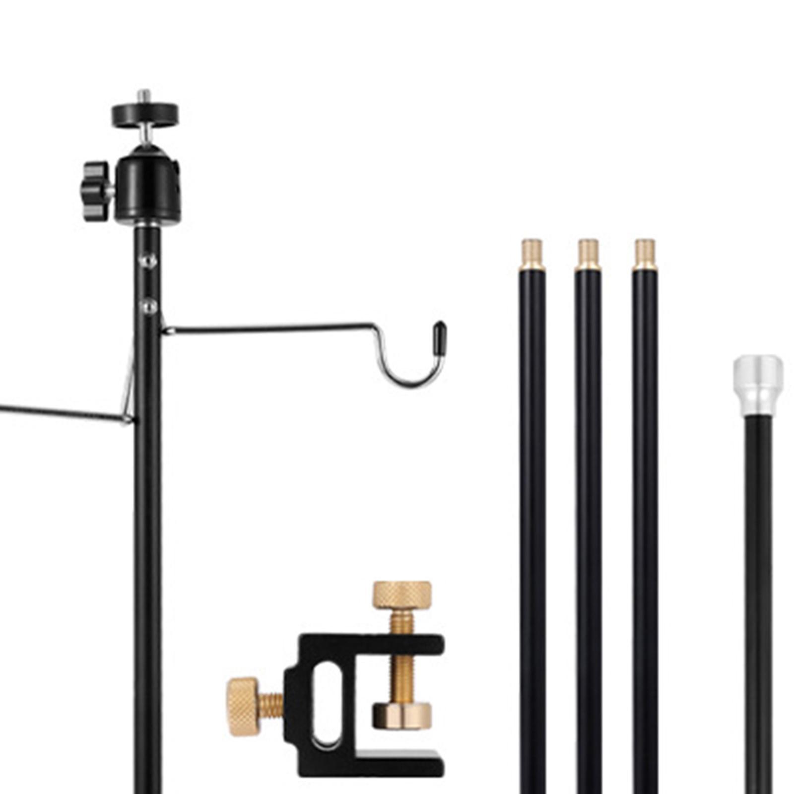 Camping Lantern Stand, Light Stand Hanger, Foldable Portable Aluminum Lantern Pole Hanger, Light Holder for Outdoor Hiking Garden BBQ Fishing