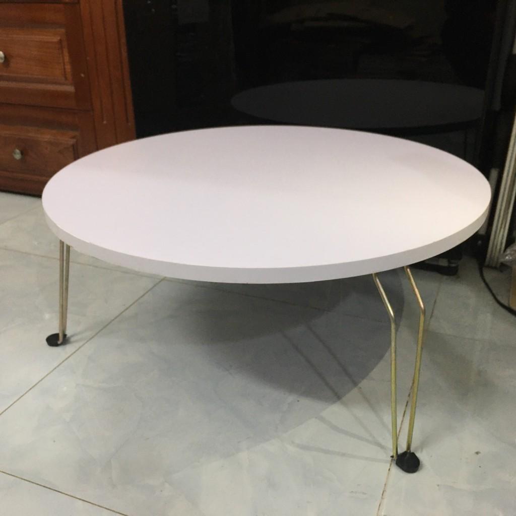bàn tròn , bàn gỗ tròn chân gấp gọn nhiều mầu kích thước phi 60 cao 28 cm bàn gấp gọn chắc chắn thông minh giá rẻ nhất