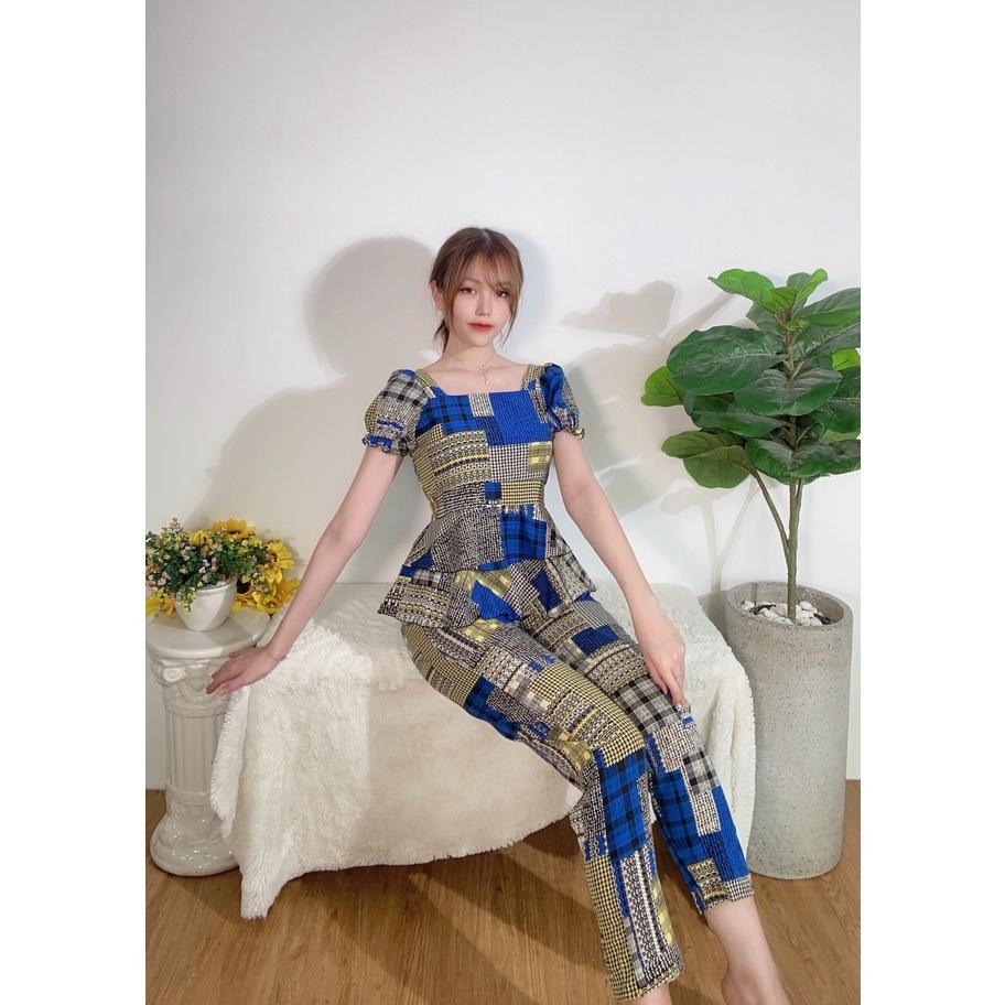 Đồ bộ nữ pijama lụa đẹp dễ thương lụa satin tay ngắn quần dài mặc nhà đồ ngủ ESHOP ST01