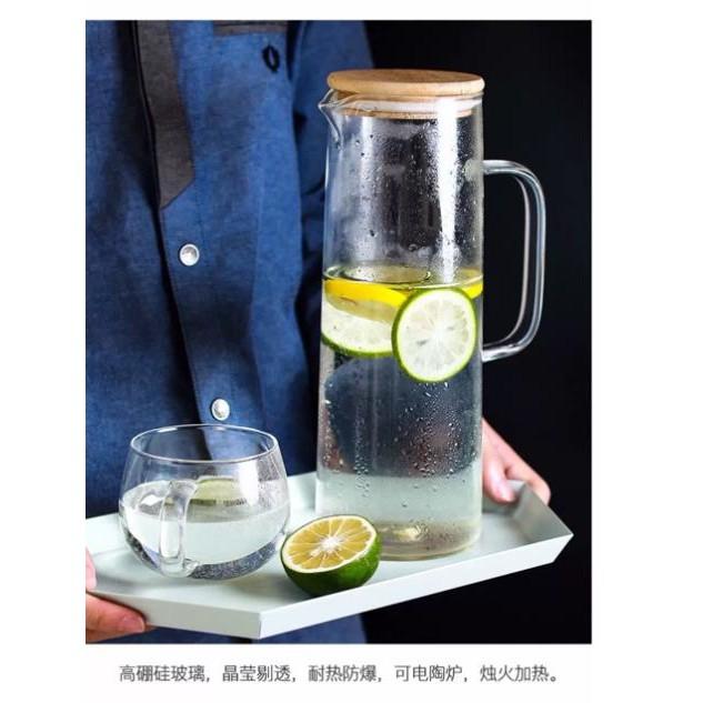 Bình đựng nước nắp gỗ 1000ml