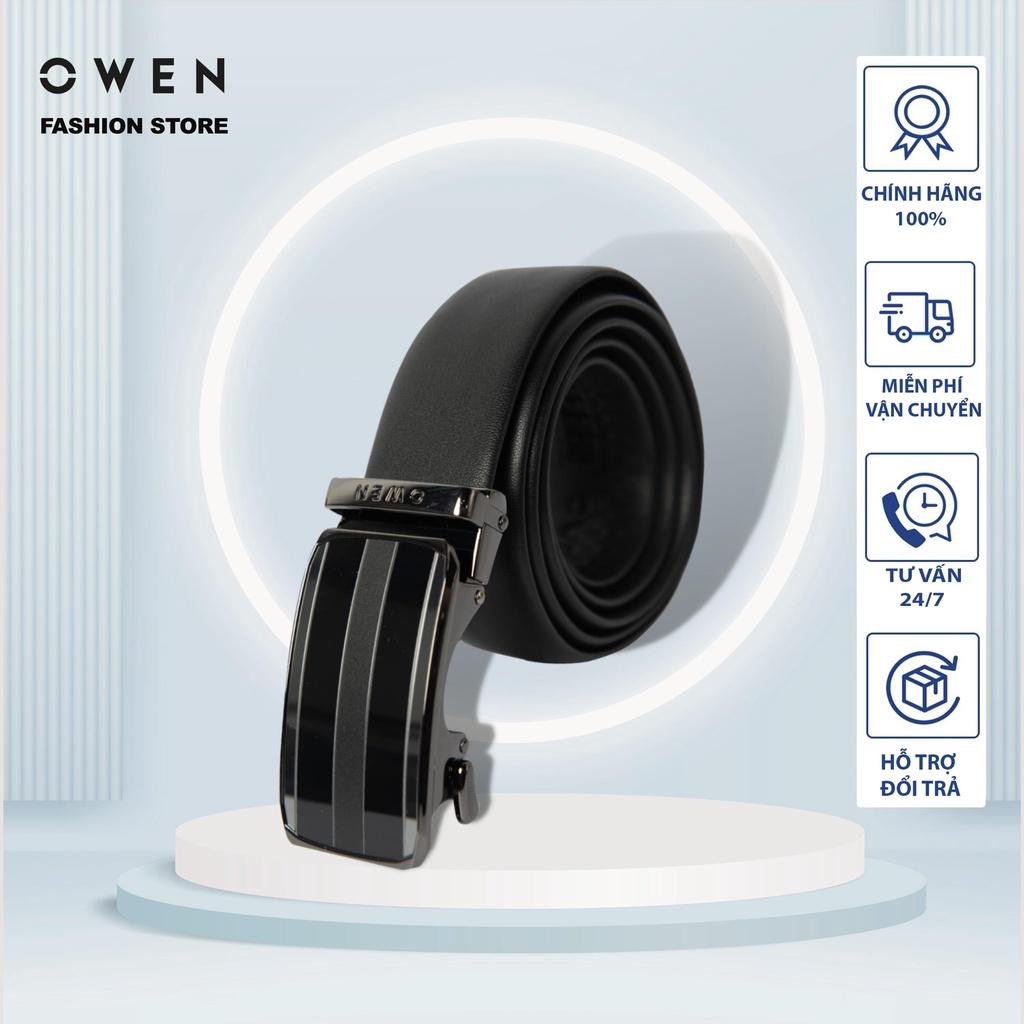 OWEN - Thắt lưng nam OWEN da thật chính hãng, khóa trượt Thanh lịch hiện đại