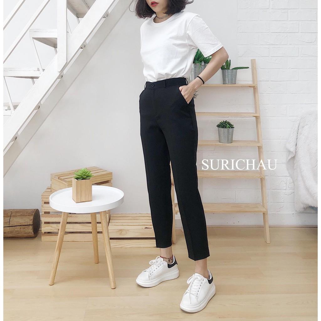 Quần baggy tây công sở bassic mặc đi làm, đi chơi chất vải form đẹp