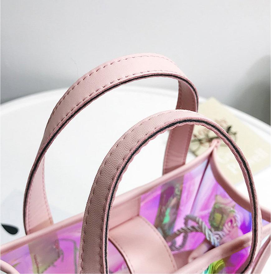 Túi xách BTS lấp lánh trong suốt ánh hồng